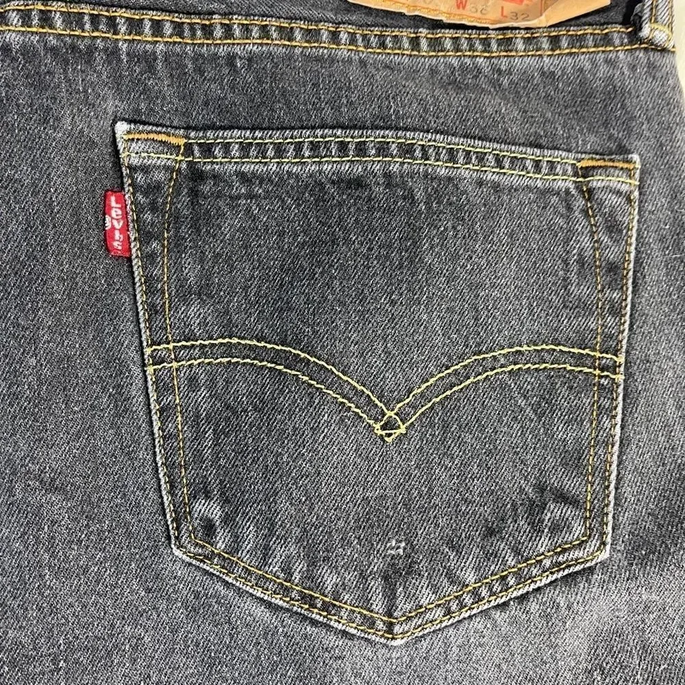Levi's ‎ Black Vintage 1990's 501XX Jeans Sz 38 X 32